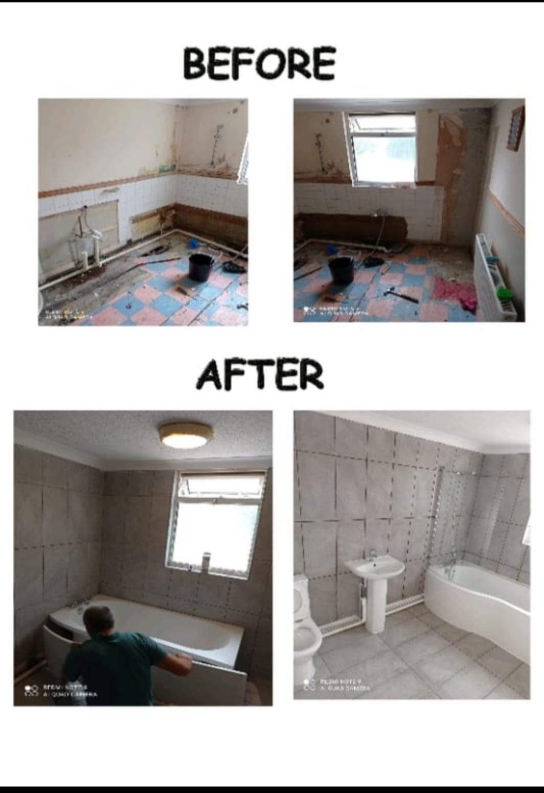 Bedroom redecoration with smooth plaster and paint